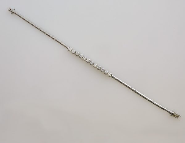 Armband 18,5  cm 585/000 14 K Weißgold  12 Diamanten zus. 1,62 ct