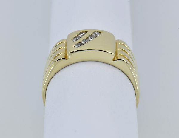 Diamant Ring 585/000 14 K Gelbgold 6 Diamanten zus. 0,20 ct