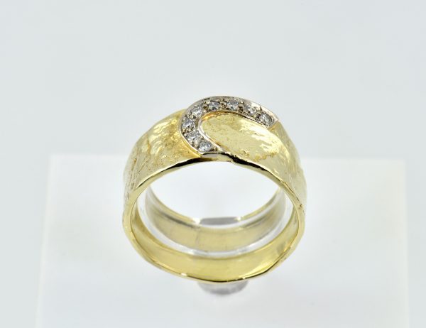 Diamant Ring 585/000 14 K Gelbgold 8 Brillanten zus. 0,10 ct