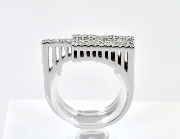 Diamant Ring 750/000 18 K Weißgold 35 Brillanten zus. 0,35 ct
