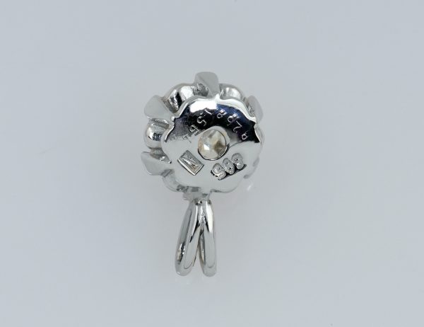 Solitär Anhänger Diamant 585/000 14 K Weißgold  Brillant 0,25 ct