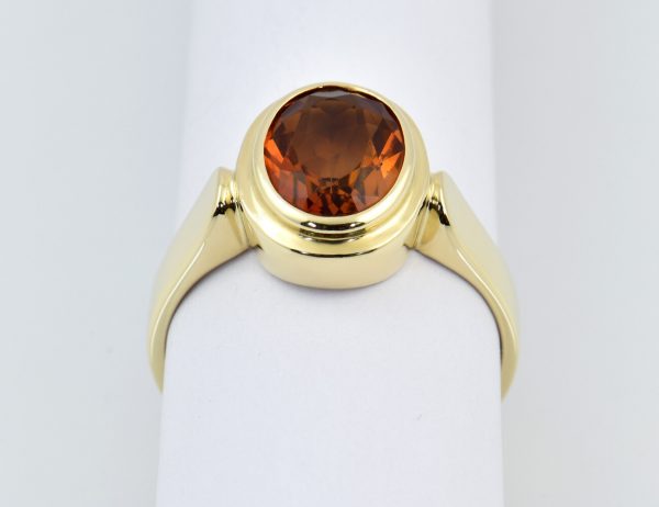 Ring Citrin 585/000 14 K Gelbgold