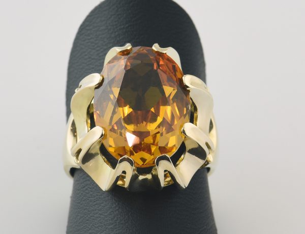 Ring Citrin 585 14 K Gelbgold