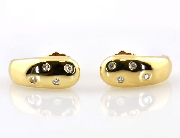Ohrstecker 750/000 18 K Gelbgold 8 Diamanten zus. 0,10 ct