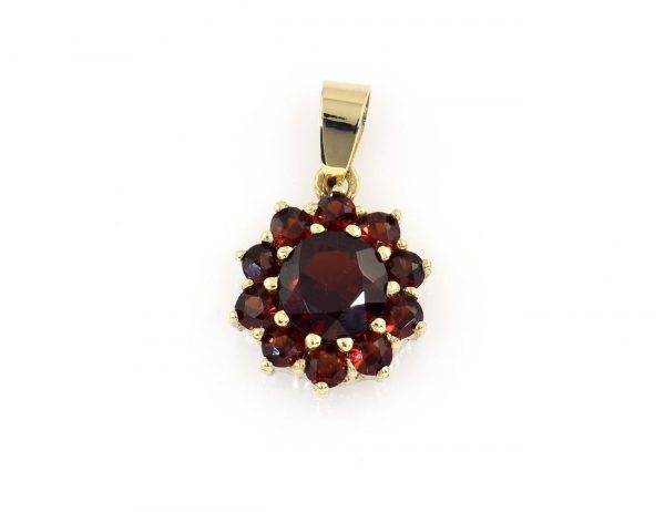 Anhänger Granat 333/000 8 K Gelbgold