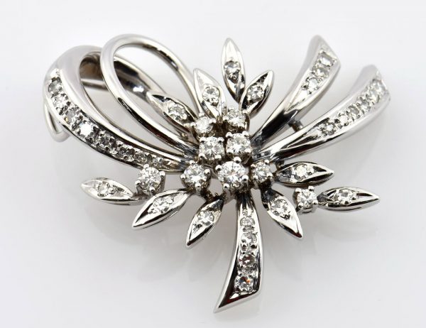 Anhänger Diamant 585/000 14 K Weißgold 38 Diamanten zus. 1,00 ct