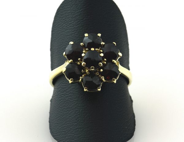 Granat Ring 585 14 K Gelbgold