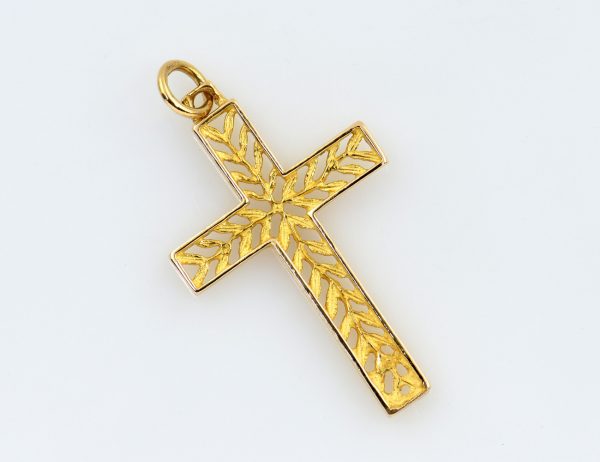 Anhänger Kreuz 750/000 18 K Gelbgold