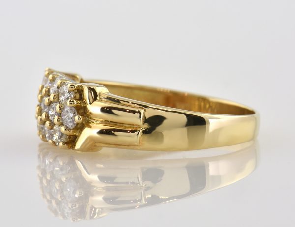 Diamant Ring 585/000 14 K Gelbgold 13 Brillanten zus. 1,00 ct