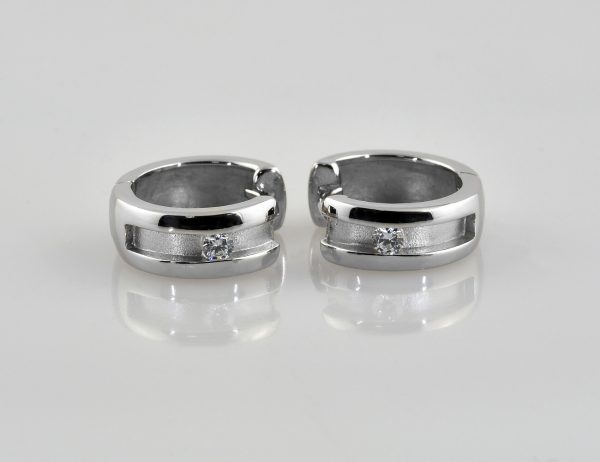 Creolen 333/000 8 K Weißgold Zirkonia