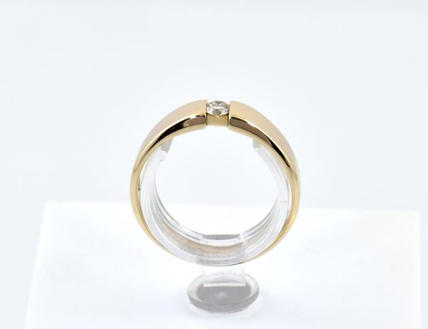 Diamant Solitär Ring 585/000 Gelbgold 14 K Brillant 0,10 ct