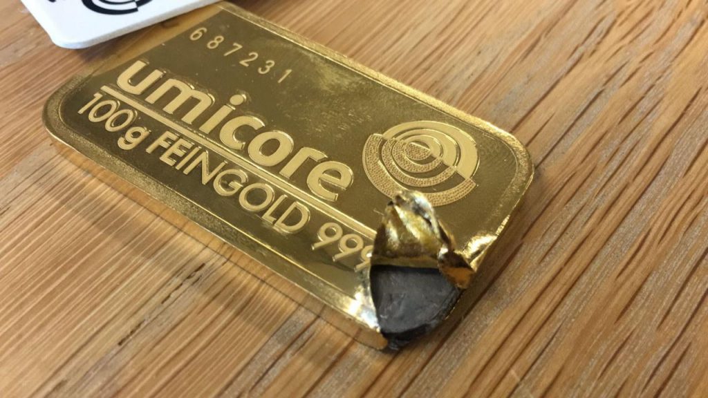 Umicore  100 g. Feingoldbarren