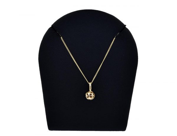 Kugel Anhänger mit Kette 585/000 14 K Gelbgold 47 cm