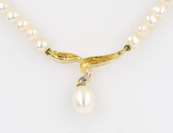 Süßwasser Zuchtperle Halskette-Pearl Drop Halskette-Real Perle