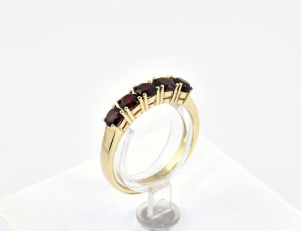 Ring Granat 375/000 9 K Gelbgold
