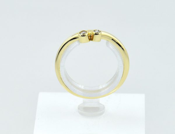 Diamant Ring 585/000 14 K Gelbgold 2 Brillanten zus. 0,06 ct