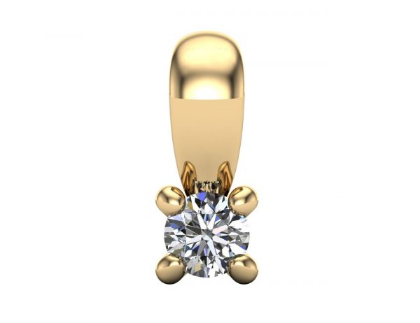 Diamant Solitär Anhänger 585/000 14 K Gelbgold 1 Brillant  0,05 ct