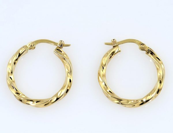 Creolen 585/000 14 K Gelbgold Ohrringe
