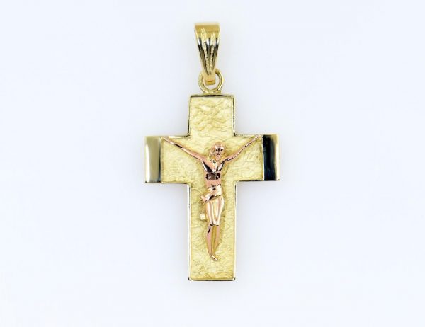 Anhänger Kreuz 585/000 14 K Gelbgold