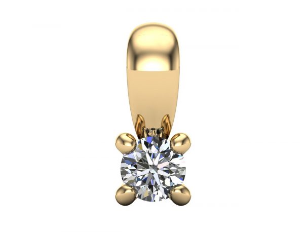 Diamant Solitär Anhänger 585/000 14 K Gelbgold 1 Brillant  0,08 ct