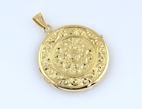 Pendentif médaillon 585/000 en or jaune 14 carats