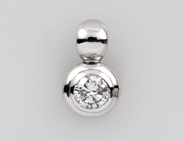 Diamant Solitär Anhänger 750/000 18 K Weißgold 1 Brillant  0,95 ct