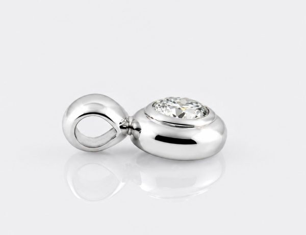 Diamant Solitär Anhänger 750/000 18 K Weißgold 1 Brillant  0,95 ct