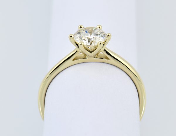 Solitär Diamant Ring 585/000 14 K Gelbgold 1 Brillant  1,00 ct