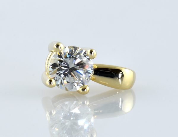 Diamant Solitär Anhänger 585/000 14 K Gelbgold 1 Brillant  0,36 ct
