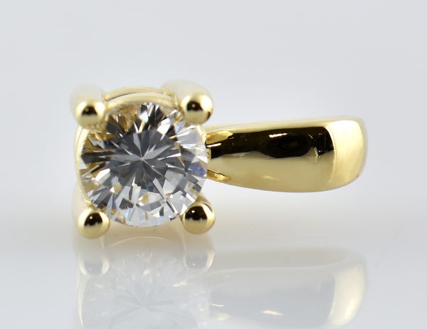 Diamant Solitär Anhänger 585/000 14 K Gelbgold 1 Brillant  0,25 ct