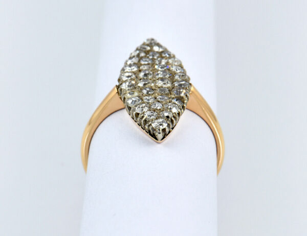 Diamant Ring 583/000 14 K Rotgold 35 Diamanten zus. 1,50 ct