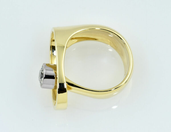 Diamant Ring 585/000 14 K Gelbgold 1 Brillant 0,55 ct