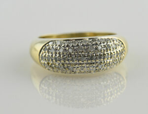Diamant Ring 750/000 18 K Gelbgold 50 Diamanten zus. 0,50 ct
