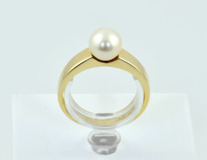 Ring Akoya-Perle 585/000 14 K Gelbgold