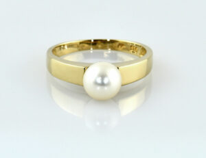 Ring Akoya-Perle 585/000 14 K Gelbgold