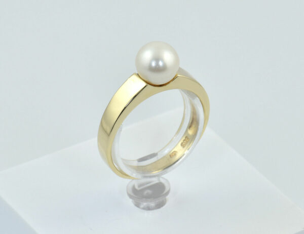 Ring Akoya-Perle 585/000 14 K Gelbgold