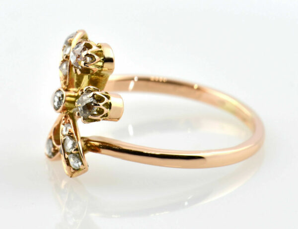 Ring Diamant 585/000 14 K Rotgold, 16 Diamanten zus. 0,27 ct