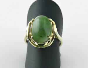 Ring Jade 585/000 14 K Gelbgold