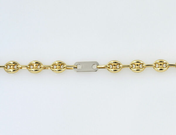 Armband 585/000 14 K Gelb-/ Weißgold 17 cm lang