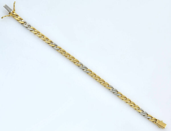 Armband Diamant 585/000 14 K Gelbgold 20 Brillanten zus. 0,20 ct, 18,5 cm