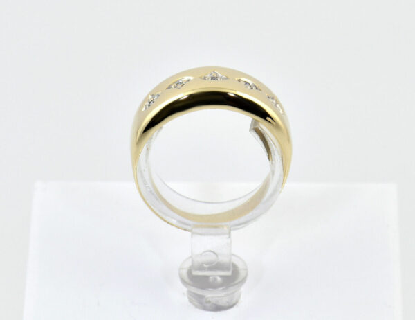 Diamant Ring 585/000 14 K Gelbgold 5 Diamanten zus. 0,05 ct