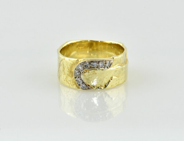 Diamant Ring 585/000 14 K Gelbgold 8 Brillanten zus. 0,10 ct