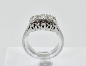 Diamant Ring 585/000 14 K Weißgold 13 Brillanten zus. 0,50 ct