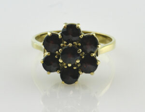 Granat Ring 585/000 14 K Gelbgold