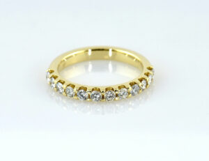 Memoire Diamant Ring 585/000 14 K Gelbgold 12 Brillanten zus. 0,60 ct