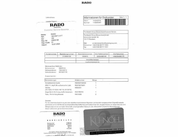 Rado Diastar Ceramics Quartz Herrenuhr mit Box und Papiere Top!!!