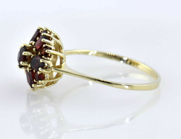 Ring Granat 333/000 8 K Gelbgold