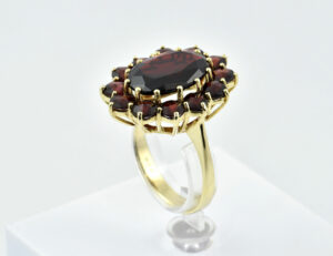 Ring Granat 585/000 14 K Gelbgold