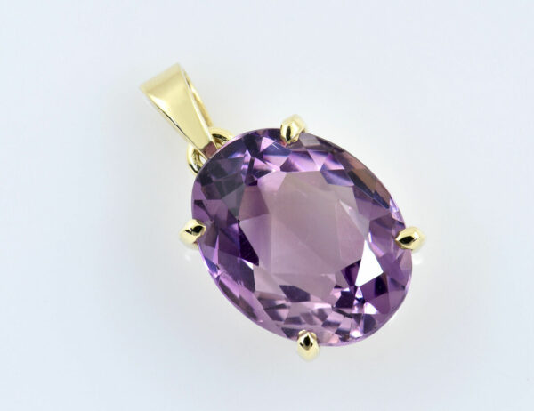 Anhänger Amethyst 585/000 14 K Gelbgold