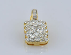 Anhänger Diamant 750/000 18 K Gelbgold 28 Diamanten zus. 1,00 ct